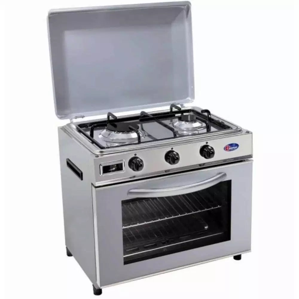 BABY CUCINA PARKER INOX 2 FUOCHI CON FORNO 19LT VALVOLA IMBARCAZIONI E CAMPER - PARKER