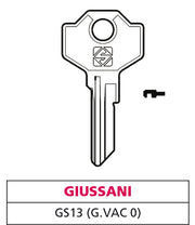 Silca CHIAVE OTTONE GS13 (G. VAC 0) GIUSSANI 20.00 pz