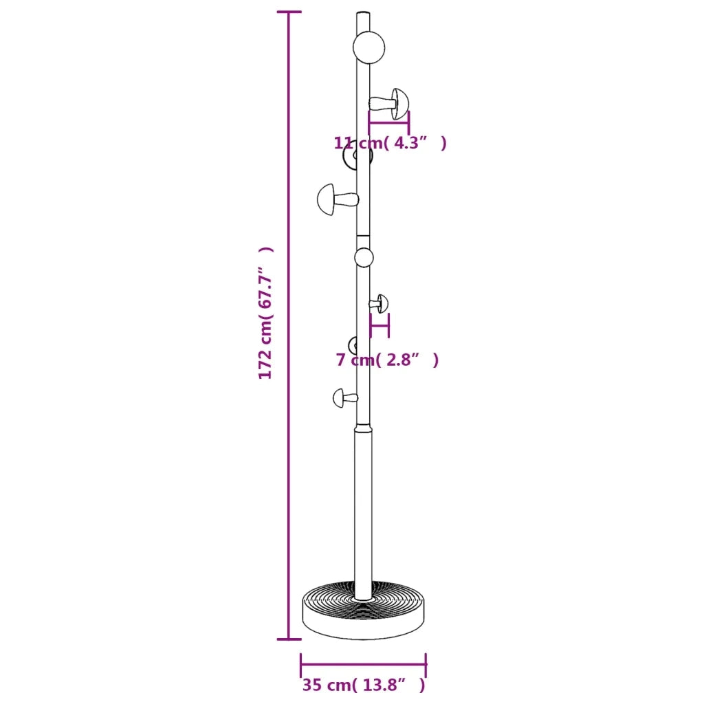 Appendiabiti Rosa 172 cm in Ferro Verniciato a Polvere CFW1548760
