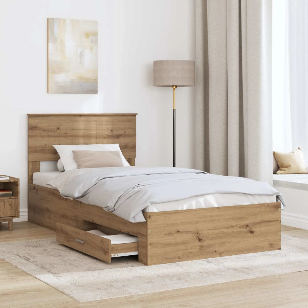 Struttura del letto Rovere artigianale 100 x 200 cm 3410939