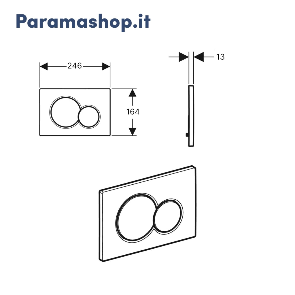 Geberit placca di comando bianca doppio tasto Sigma01