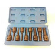 Trade Shop - Set 8 Pz Bussole Esagonali A Impatto Per Avvitatori Utensili Aria 1/2" Tipo H -