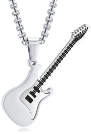 Porta chitarra in acciaio inossidabile - Contenitore per accessori - Adatto per adulti - Ipoadatto - Regalo per musicisti - Design elegante