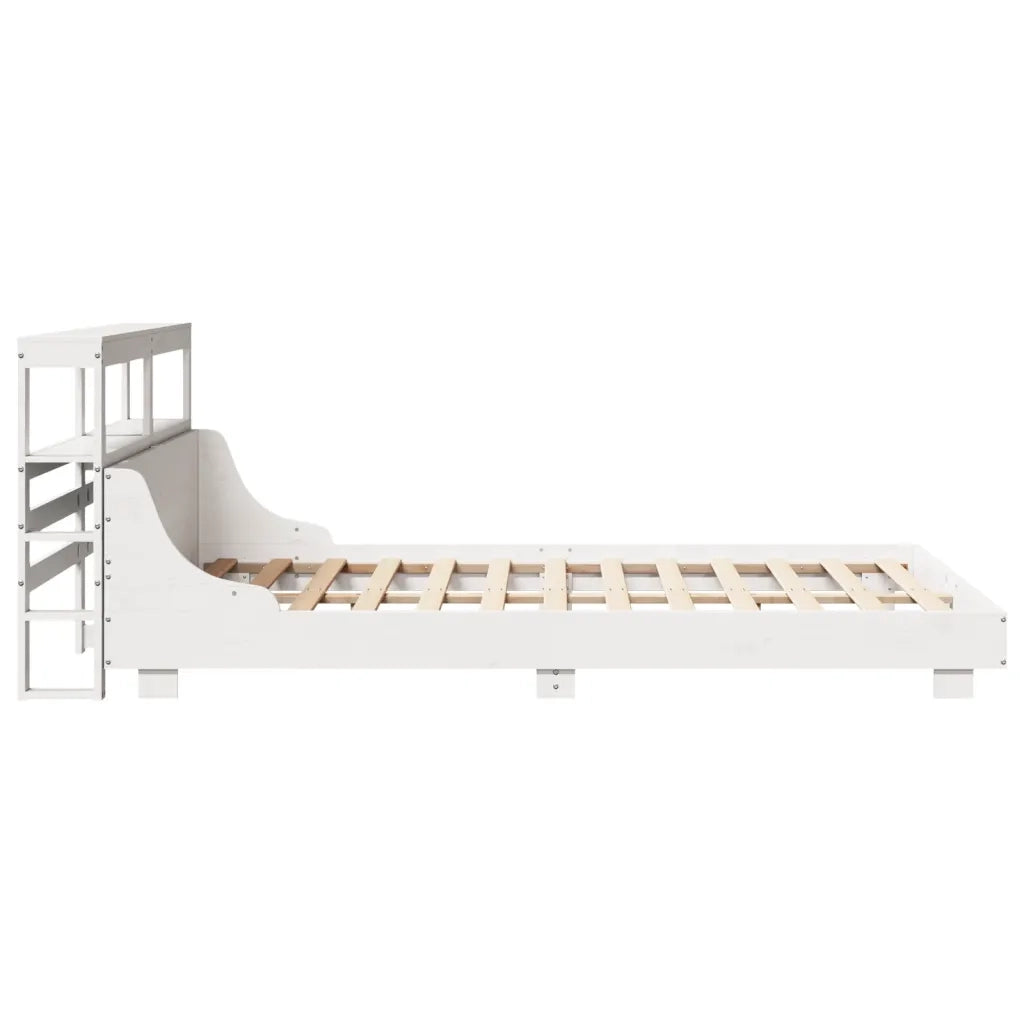 Letto senza Materasso Bianco 140x200 cm Legno Massello di Pino