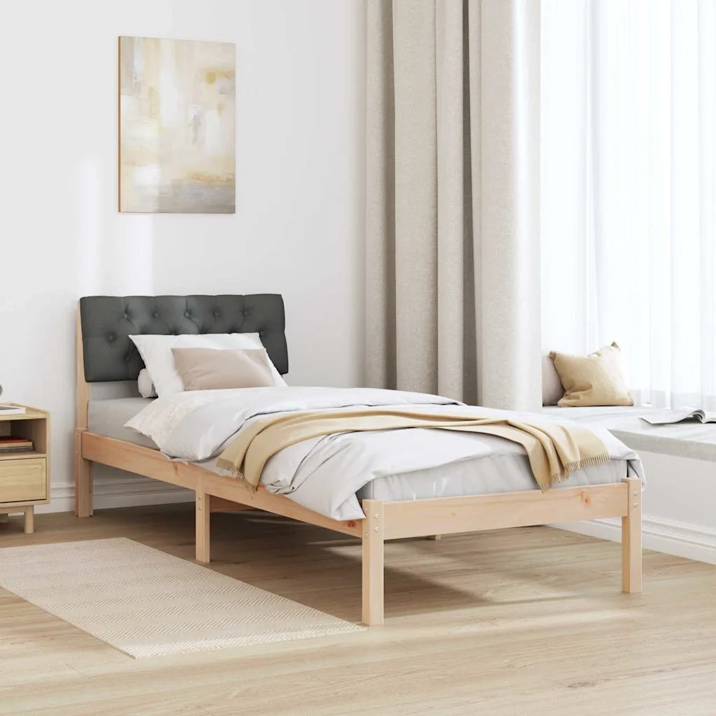 Struttura del Letto marrone e grigio scuro 80 x 200 cm