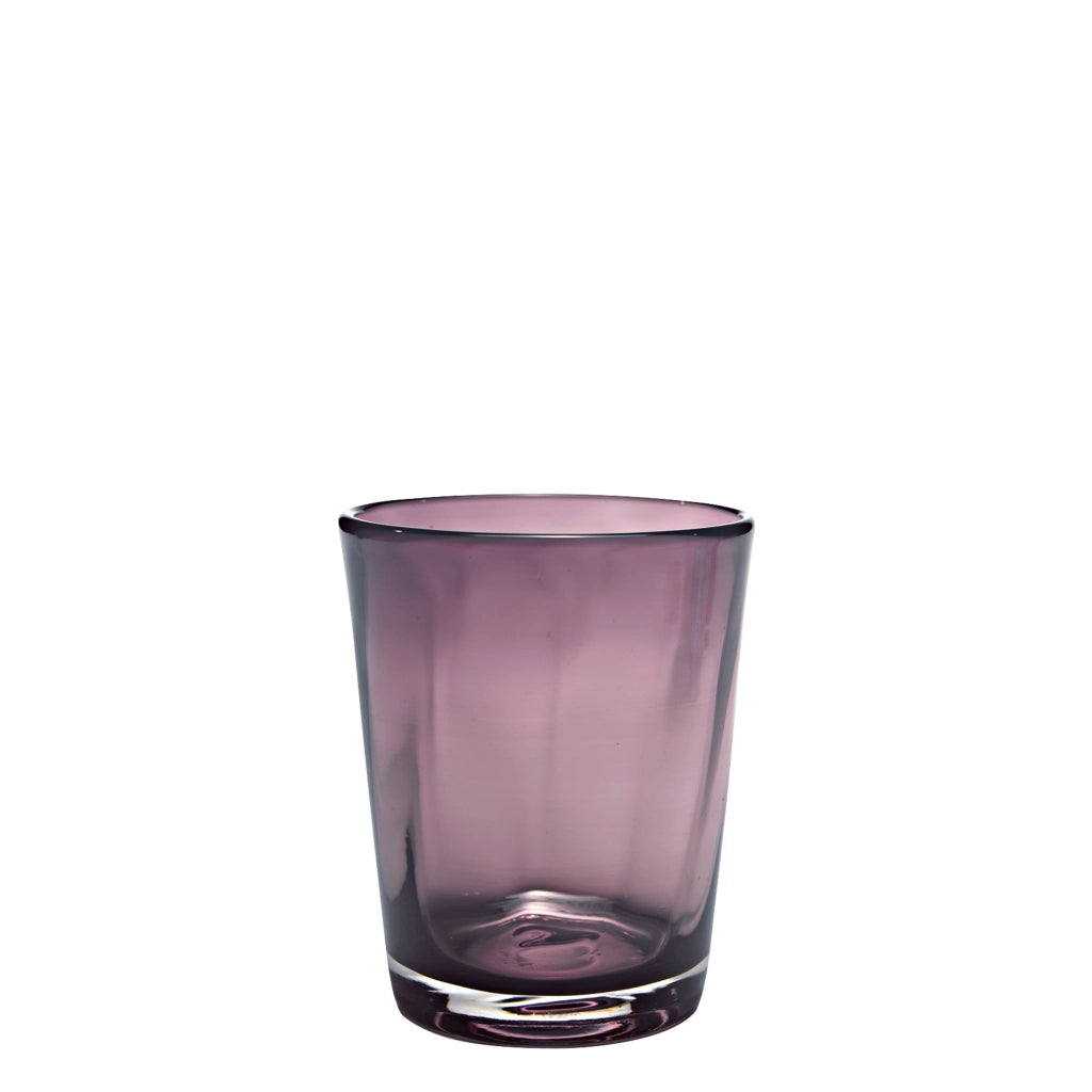 Zafferano Set 6 Bicchieri Tumbler Serie Bei Colore Ametista in Vetro Soffiato a Bocca Lavorazione Artigianale a Mano Volante Raffinatezza Tavola
