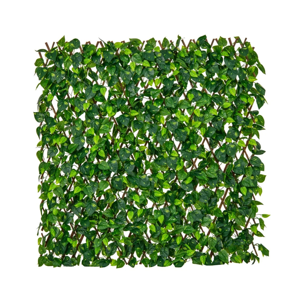 Siepe artificiale per la privacy estensibile 180 x 90 cm design naturale salice verde 20_0019227