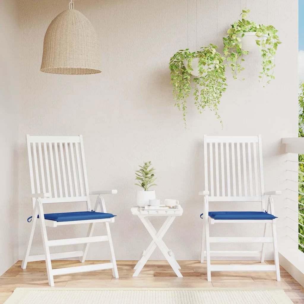 Cuscini per Sedia 2 pz Blu Reale 50x50x4 cm in Tessuto Oxford 314059