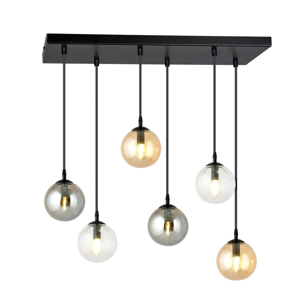 Lampada a sospensione COSMO con diffusori in vetro