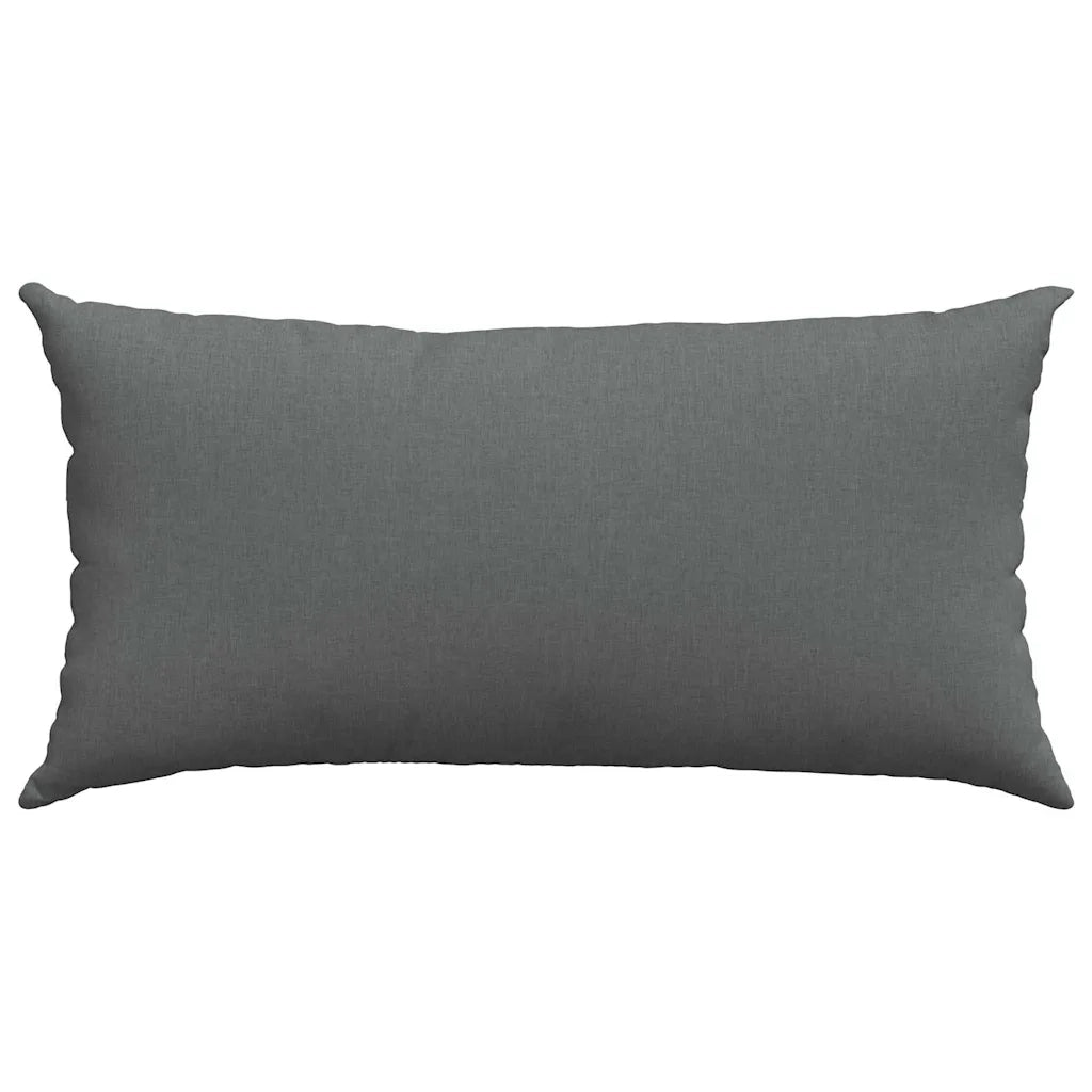 Cuscini da Divano 2 pcs Grigio scuro 80 x 40 cm Tessuto