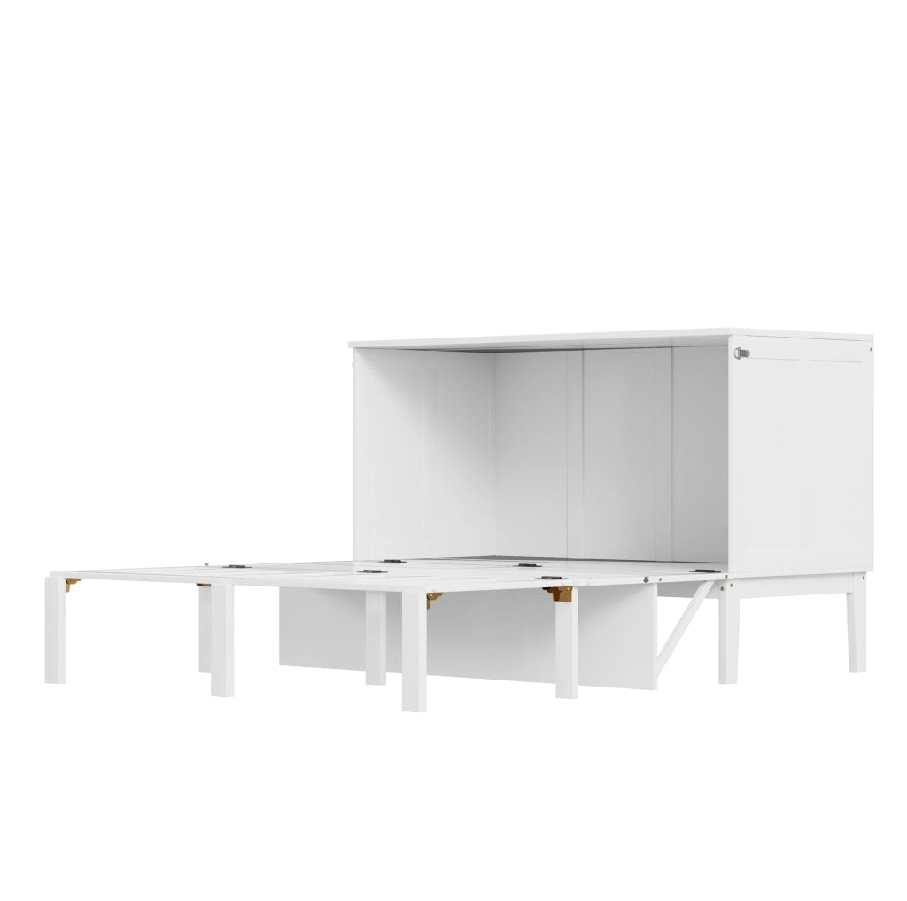 Letto a scomparsa 140x200 cm pieghevole verticale in legno