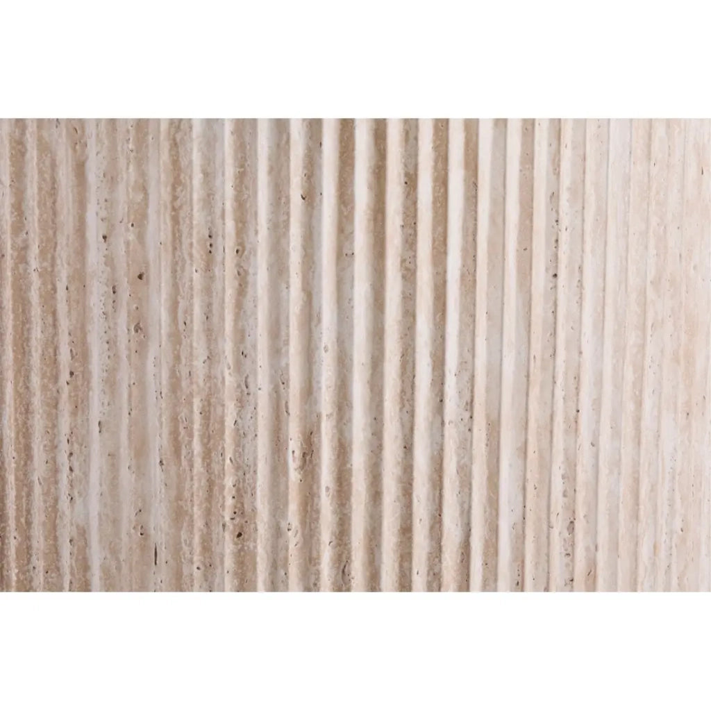Table bassa VAGOS – Colore quercia chiara – Tavolino rotondo Ø80 cm – MDF – Design naturale e moderno