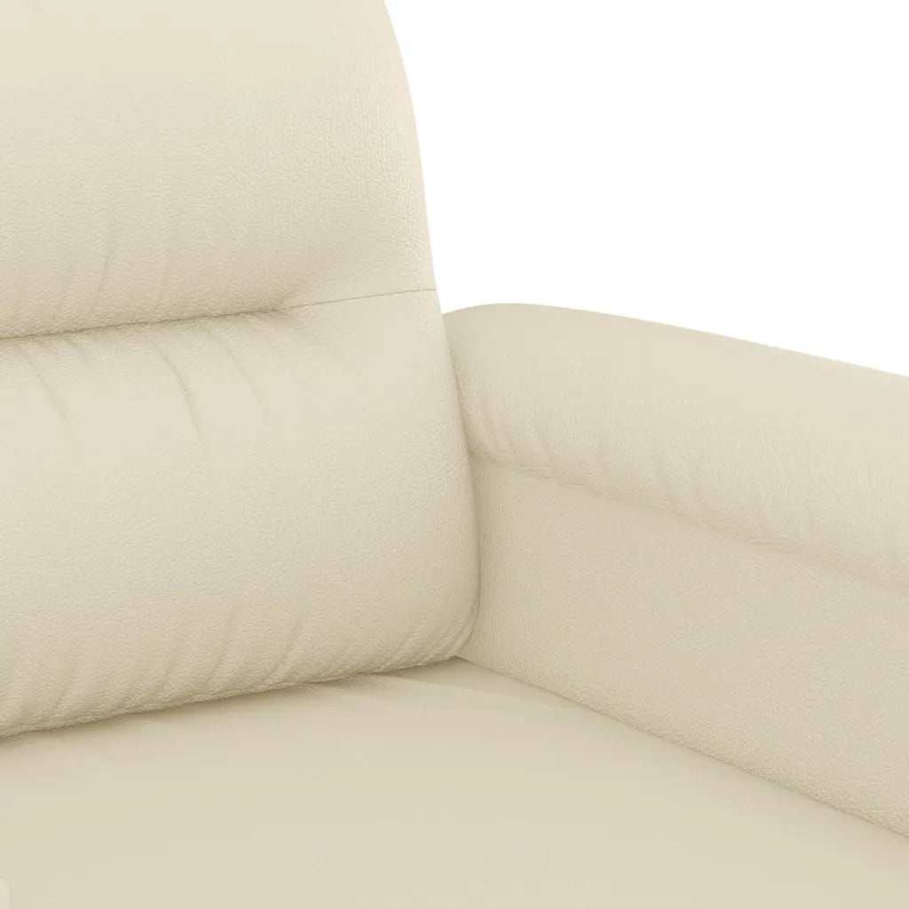 Set di Divani 3 pz con Cuscini crema in Similpelle 3202368