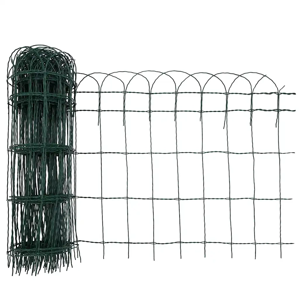 Recinzione per Giardino in Ferro Verniciato a Polvere 25x0,65 m 141074