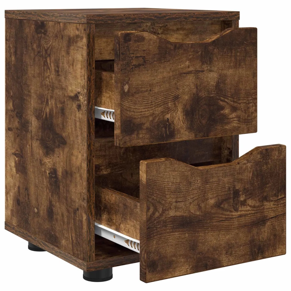 Comodino Rovere fumé 30,5 x 30 x 43 cm Legno multistrato 888807