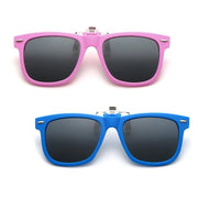 Solecchio per bambini - 2 paia di occhiali da sole polarizzati - protezione UV - occhiali da sole clip-on - leggeri - materiale sicuro
