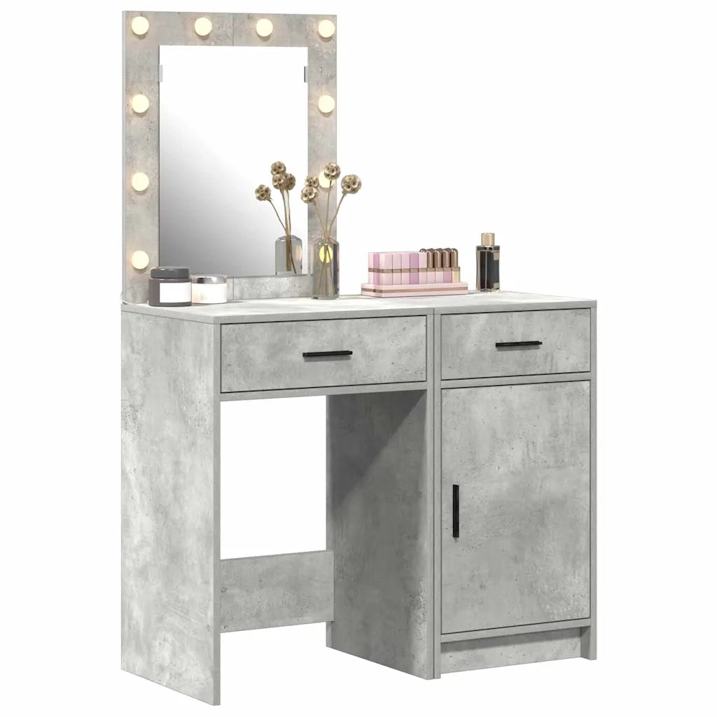 Toeletta | Tavolo da Trucco con cassetto 2 pz Grigio 50 x 41 x 135 cm