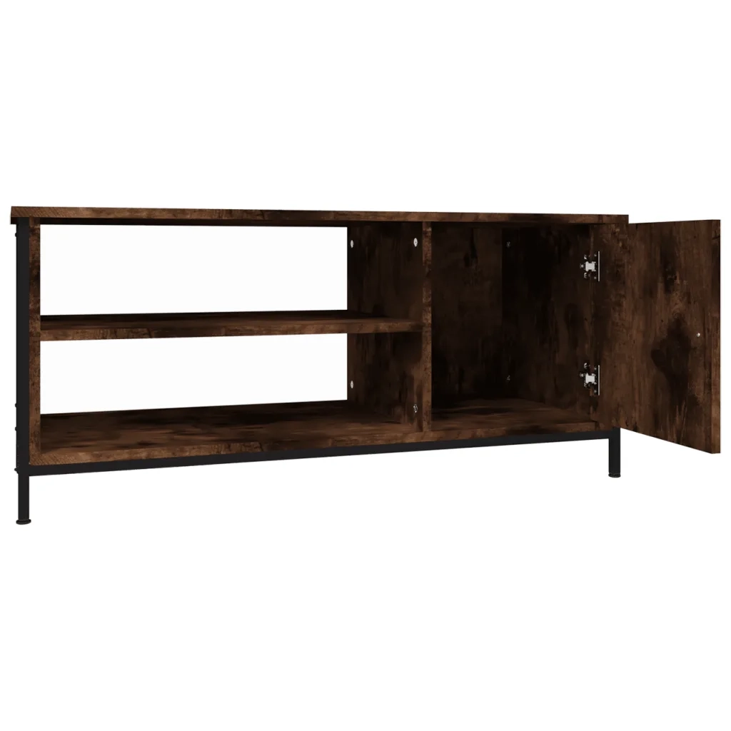 Mobile TV-Credenza per TV Rovere Fumo 100x40x45 cm in Legno Multistrato