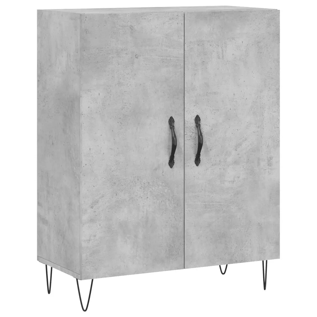 Credenza Grigio Cemento 69,5x34x180 cm in Legno Multistrato 3198373