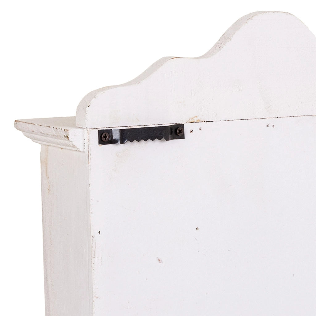 Cassetta portachiavi in legno bianco 25x7,5x36h
