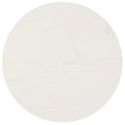 Piano Tavolo | Superficie Tavolo | Piano Scrivania Rotondo Bianco ?40x3 cm in Legno Massello di Pino
