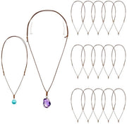 Collana per collo 20 pezzi - Cordoni regolabili - Collana di corda - Choker con anello metallico - Creazione di gioielli - Scatola di conservazione inclusa - Gioiello