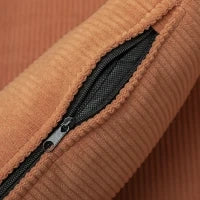 Poltrona Moderna, Imbottita con Cuscino Lombare, Gambe in Gomma, Arancione