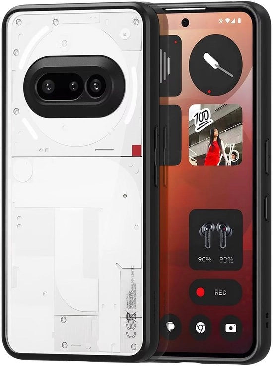 Copritelefono in Silicone - Schokresistente - Transparenza ibrida - Bumper perfetto per Nothing Phone 3A (6,77 pollici)