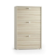 Mobile Portascarpe Axinite, Scarpiera 18 Paia Made in Italy, 67x28x112h cm Marrone Rovere