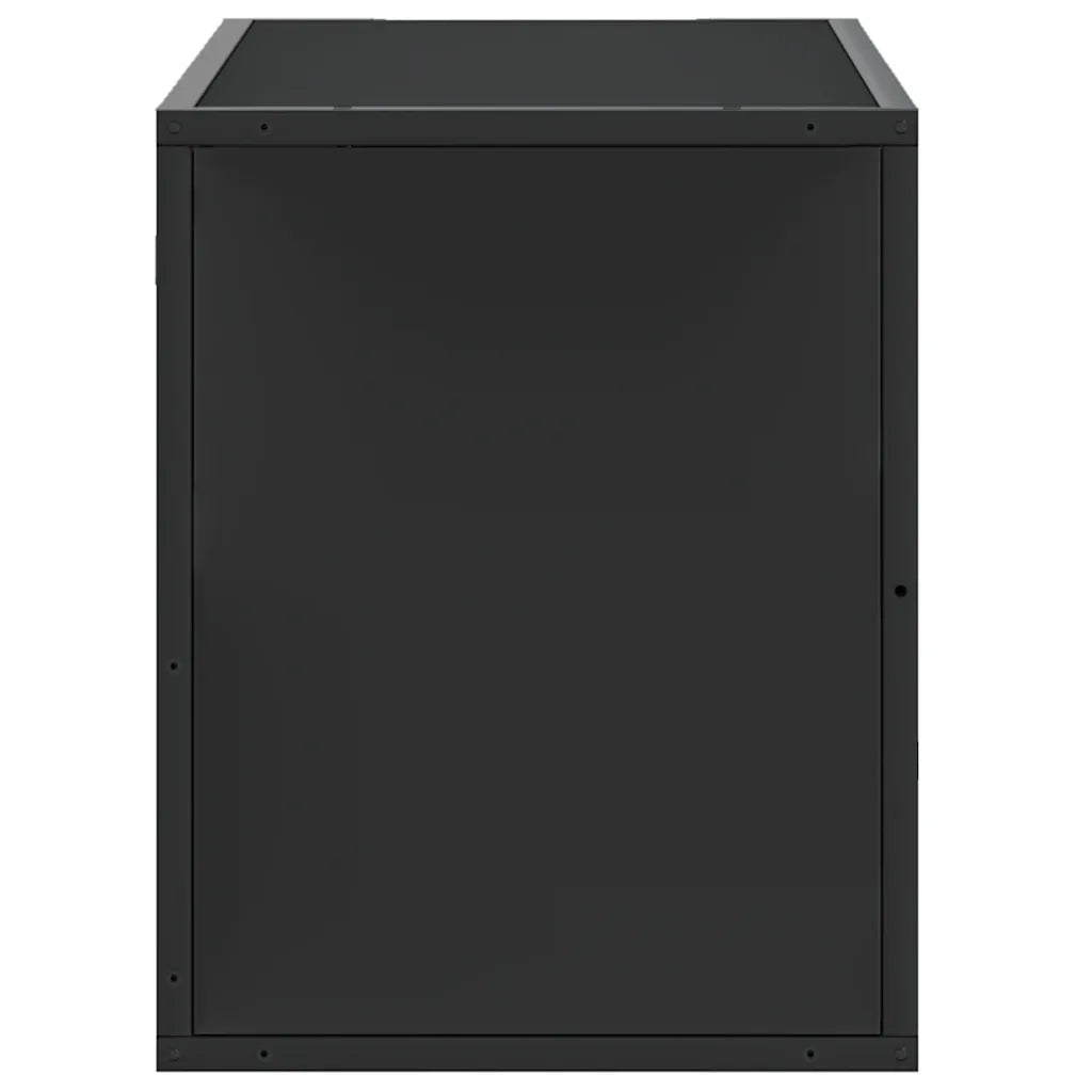Mobile TV Nero 80x31x39,5 cm in Truciolato e Metallo 848924