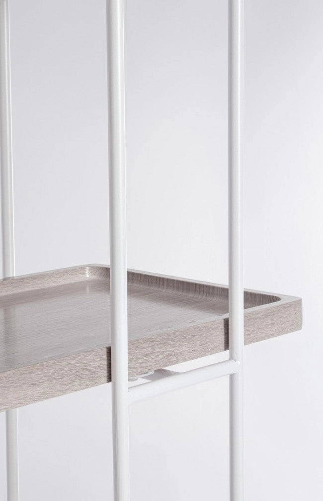 Libreria 4 Ripiani 120x32x164 cm Laurel in Acciaio