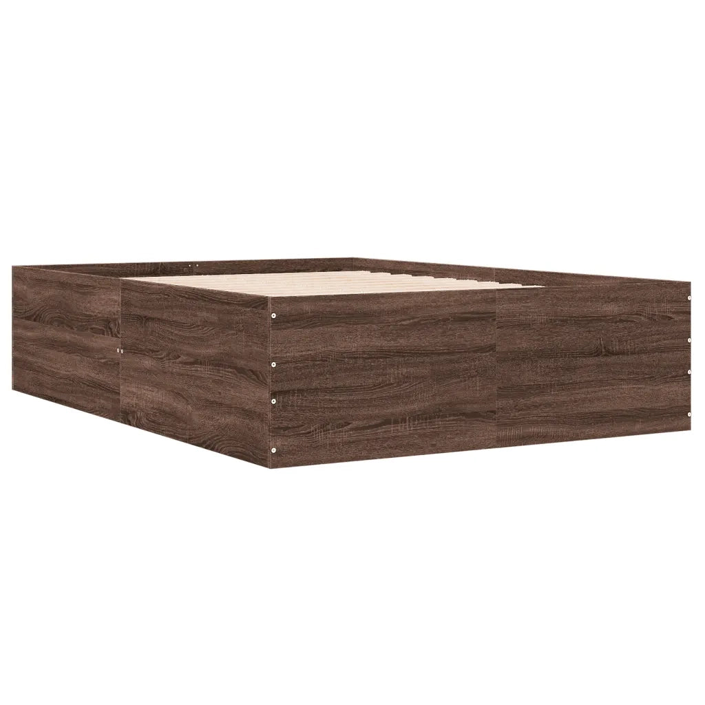Giroletto-Struttura Letto Rovere Marrone 120x190 cm in Legno Multistrato