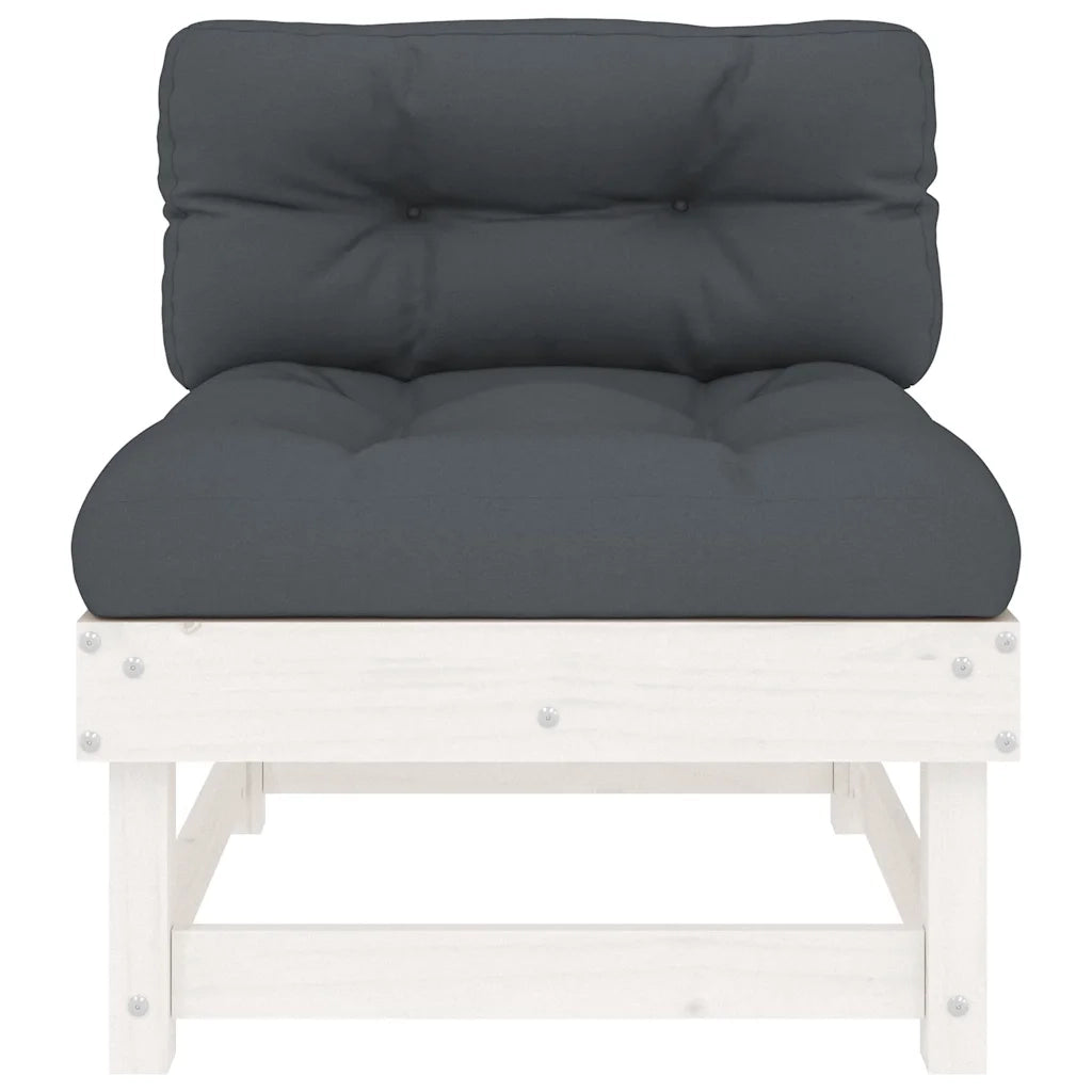 Divano Centrale con Cuscini in Legno Massello di Pino Biancocod mxl 103046