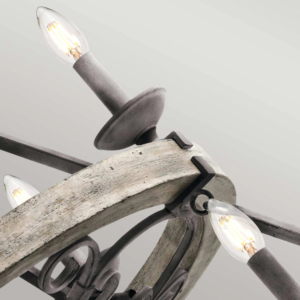 Lampadario Taulbee 2 livelli zinco anticato 15xE14 Kichler