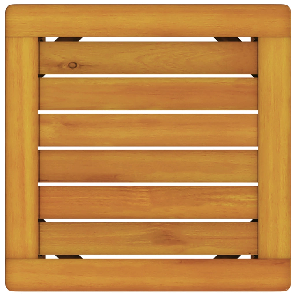 Lettino prendisole in legno massiccio di acacia con tavolo
