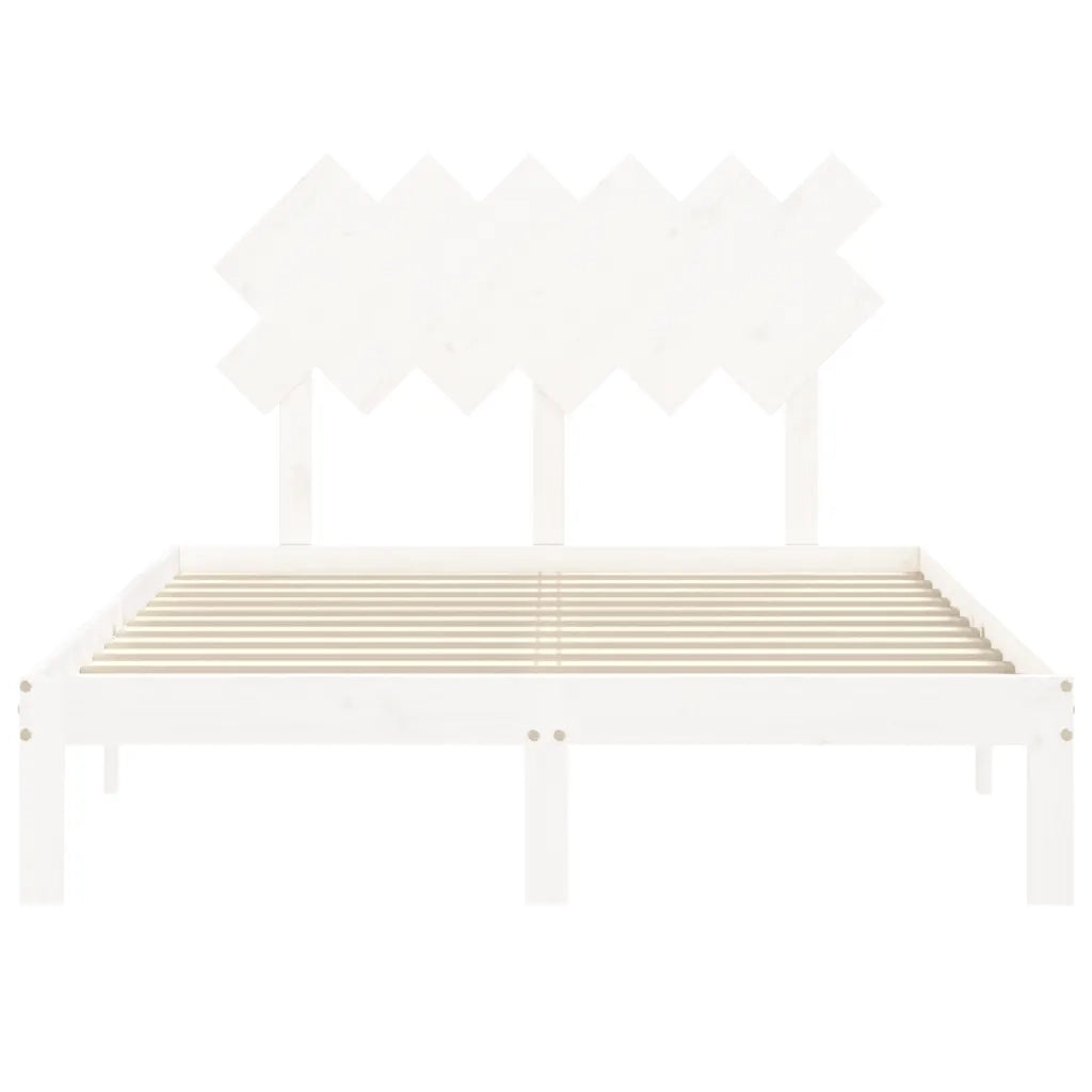 Giroletto con Testiera Bianco Double in Legno Massello 3193702