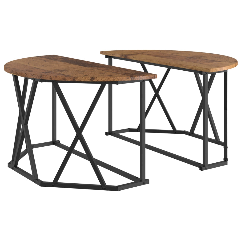 Tavolino da caffÃ¨ in legno antico 80x80x42 cm in legno ingegnerizzato