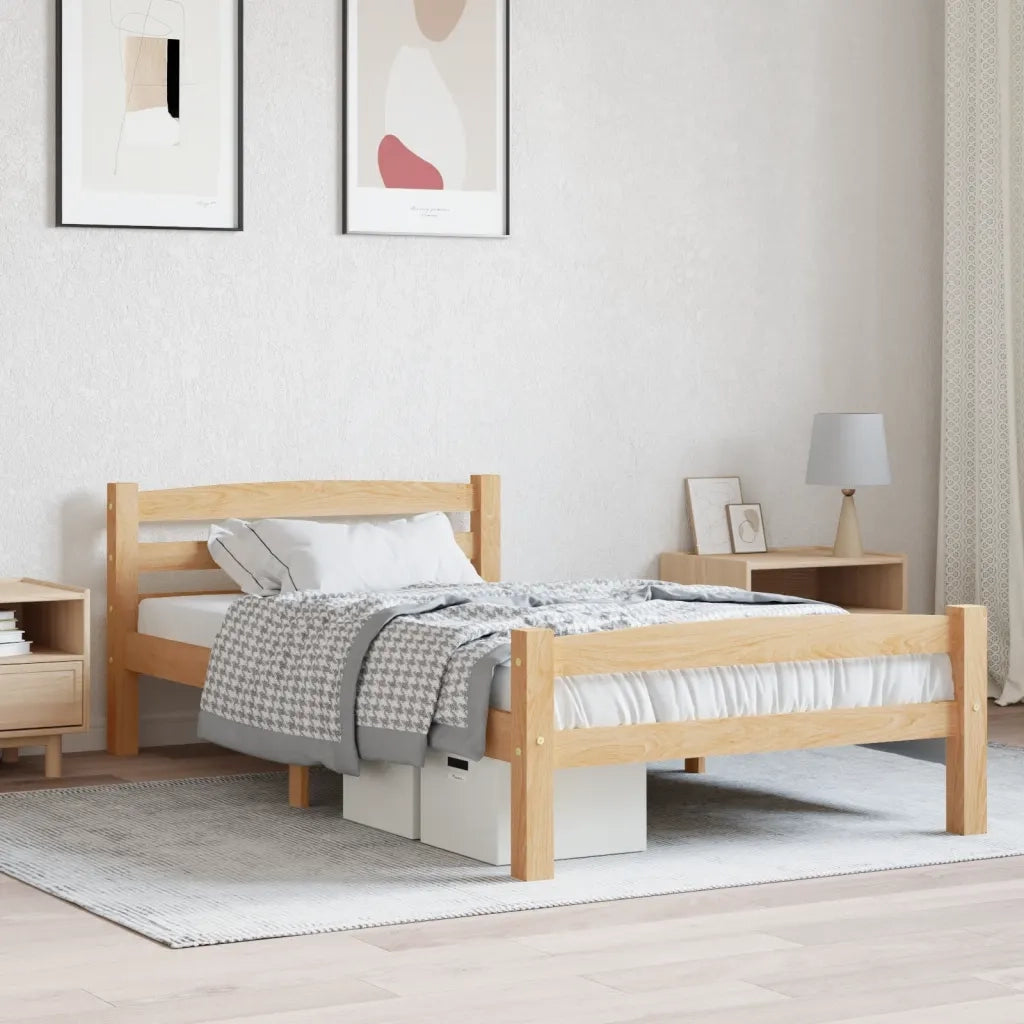 Giroletto senza Materasso-Struttura Letto 100x200 cm in Legno Massello di Pino 683544