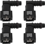 Connettore di alimentazione combustibile 4 pezzi - Connettore rapido - L - 7,89 mm diametro interno - 10 mm spessore del tubo - Resina di plastica duratura