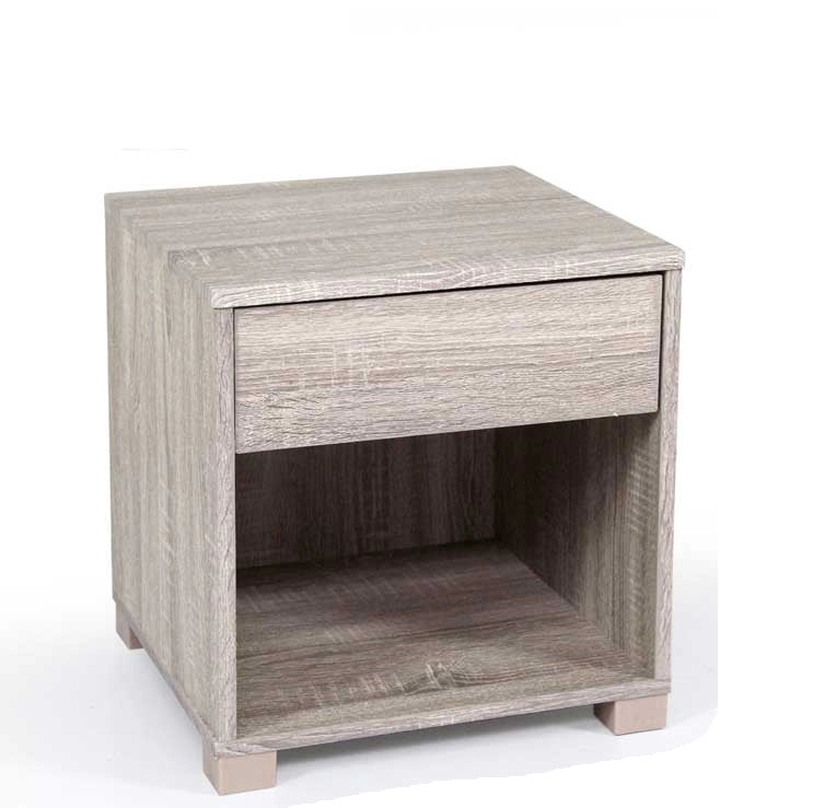 COMODINO ERMES CON CASSETTO IN LEGNO NATURALE COLORE OLMO 40 X 36 X 44 CM