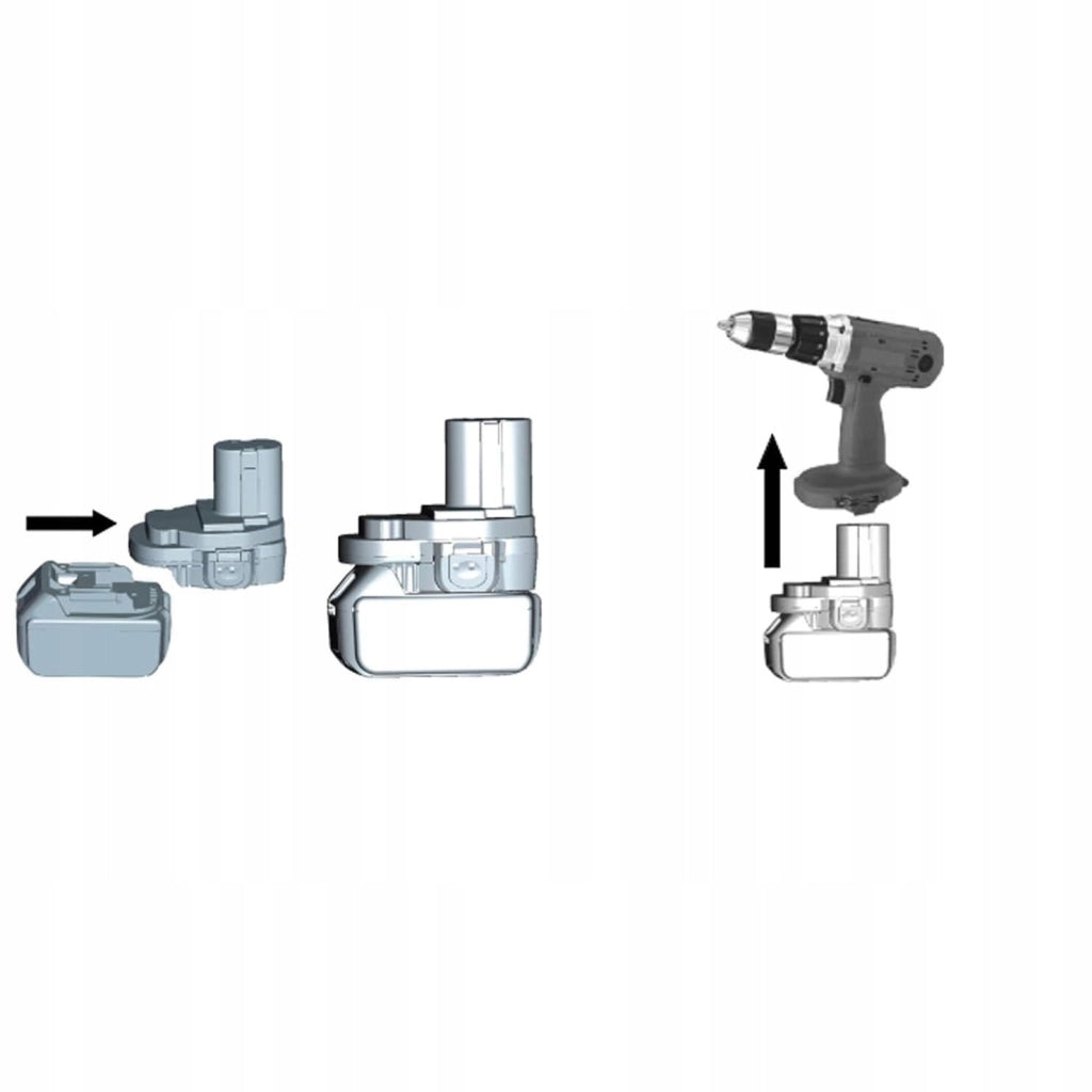 Adattatore per Batterie Makita 18V NiCd/NiMh – Compatibile con Utensili Makita 18V Li-Ion