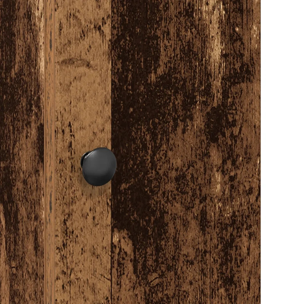 vidaXL Mobile da Bagno con Portarotolo Legno Antico 20,5x22x72 cm