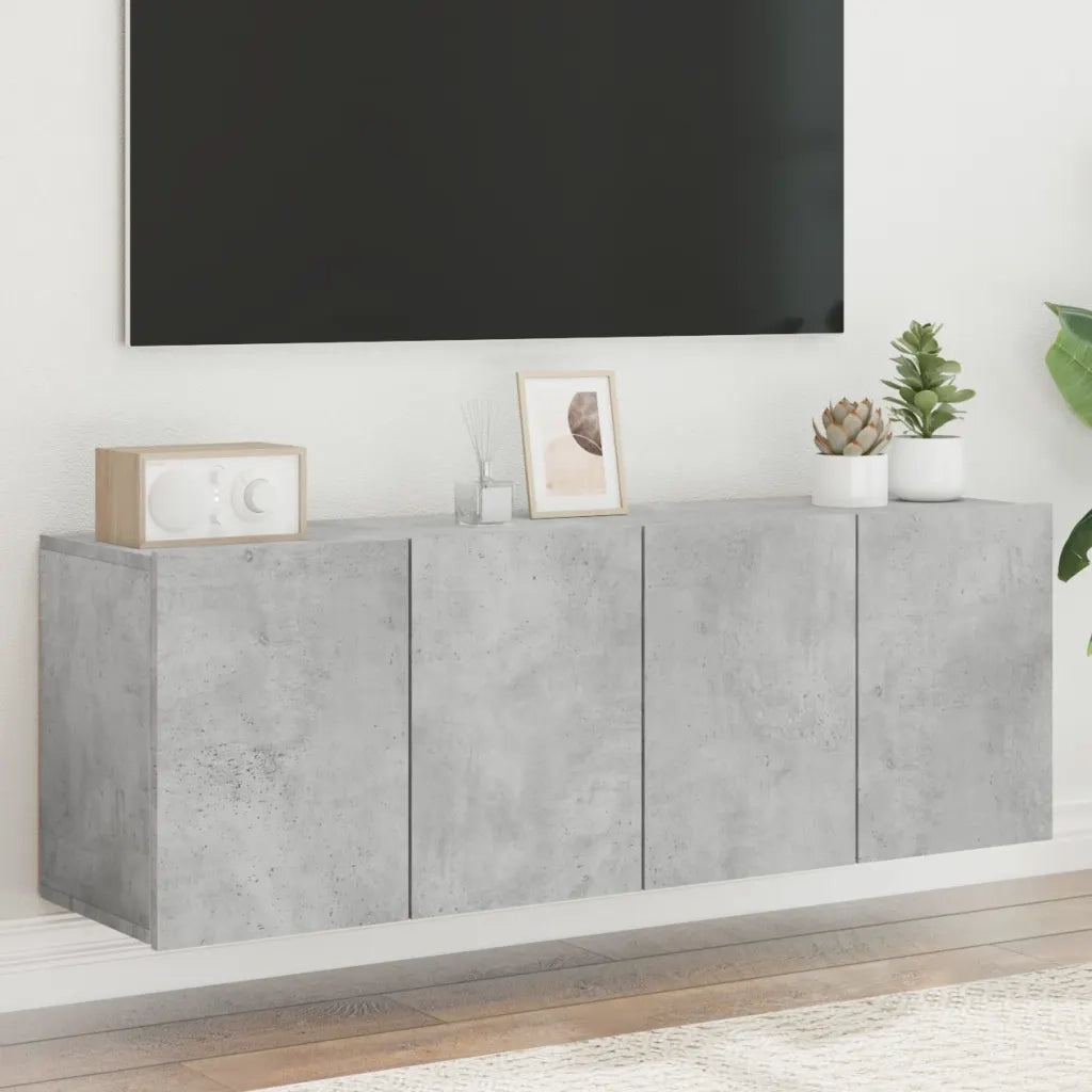 Mobili TV a Parete 2pz Grigio Cemento 60x30x41 cm 836945