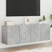 Mobili TV a Parete 2pz Grigio Cemento 60x30x41 cm 836945