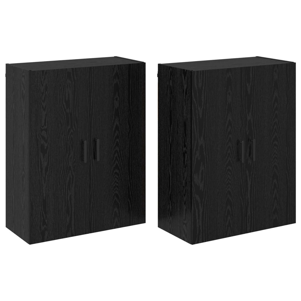 Mobiletto a muro 2 pcs Rovere Nero 69,5 x 34 x 90 cm 3394532