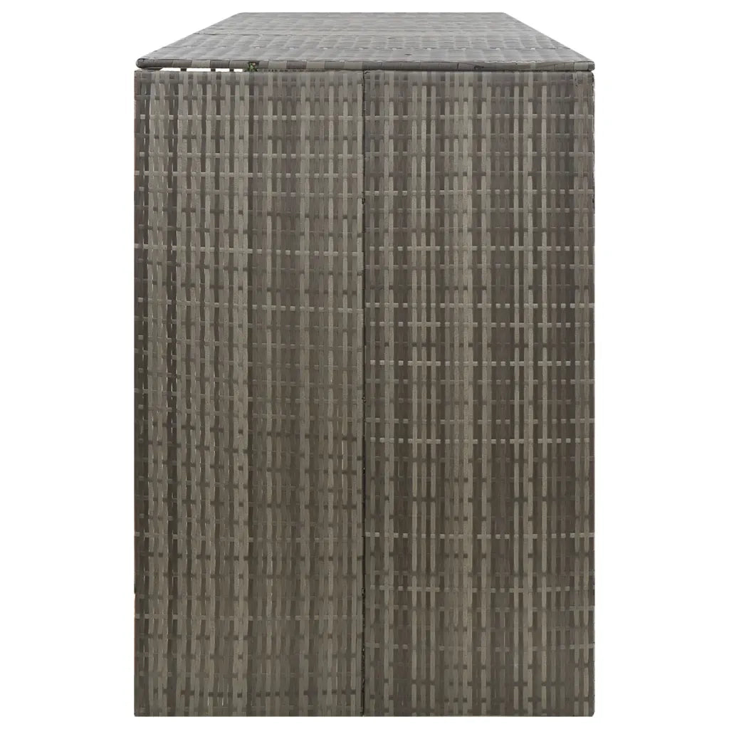 Copribidone Quadruplo Grigio 274x80x117 cm in Polyrattan CFW2079928