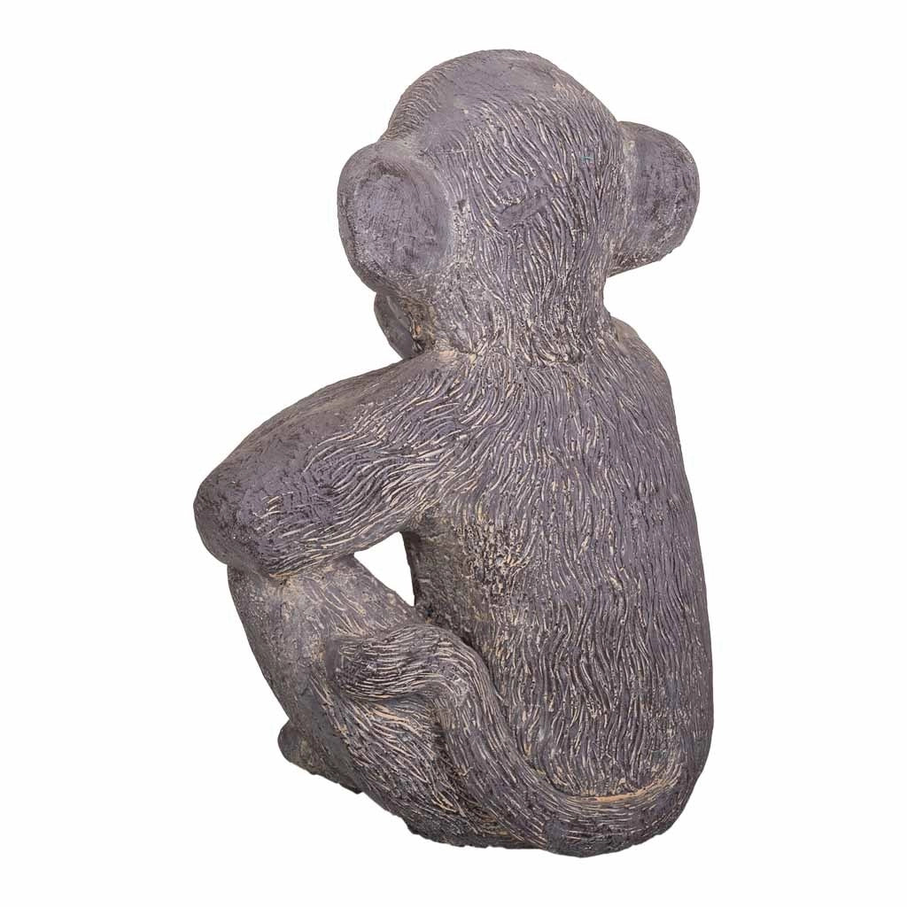 Scimmia decorativa in magnesio grigio 35x26x40h