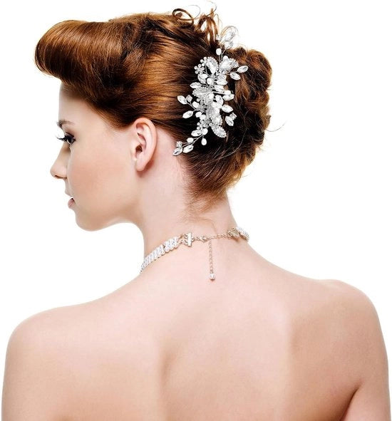 Accessori per Capelli in Argento per Donne e Ragazze - Sierade da Sposa - Per Bambine e Ragazze - Parole Chiave: matrimonio, sposa