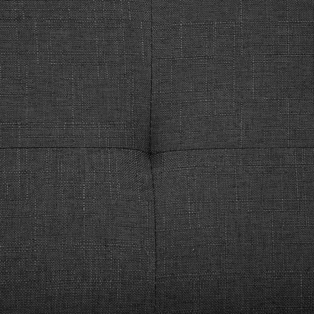 Letto imbottito tessuto grigio scuro rete a doghe testiera trapuntata 160 x 200 cm