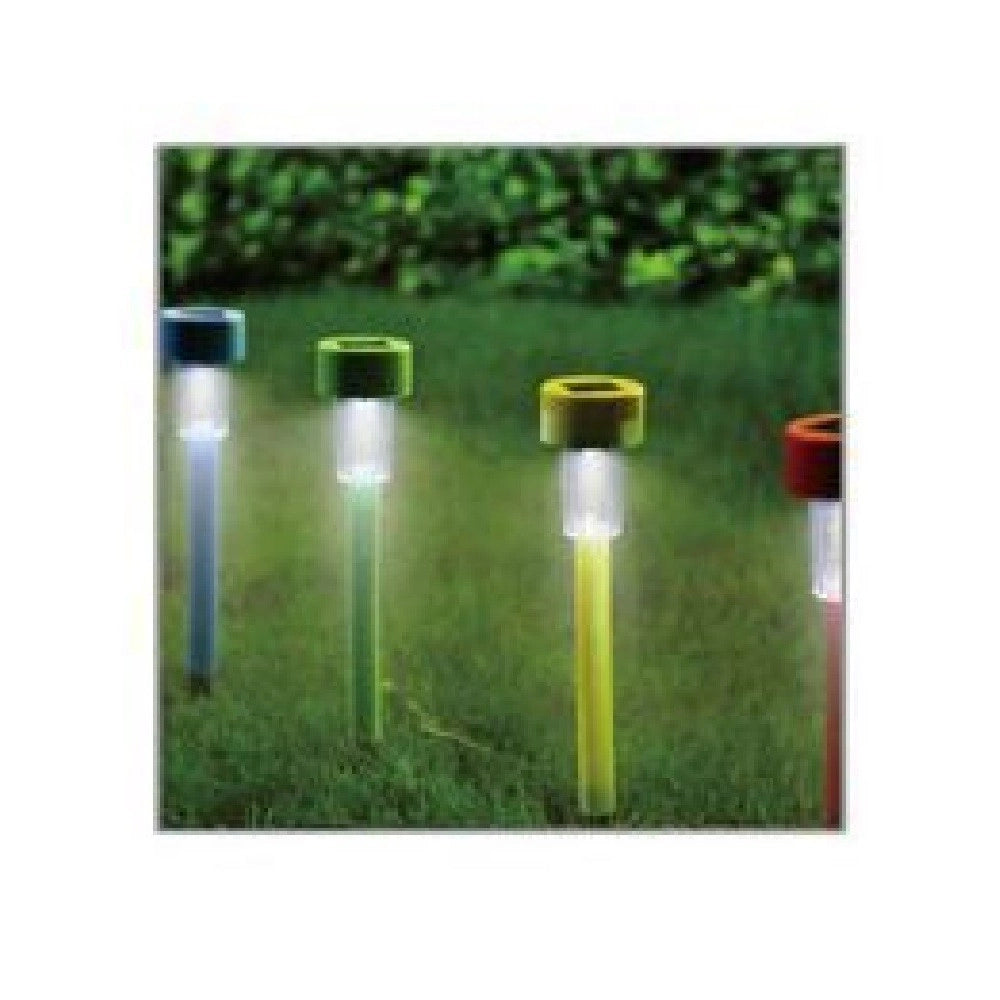 Trade Shop - Set 12 Pz Lampada Solare Led 29,5 Cm A Picchetto Luci Giardino Colorate 2002982 -